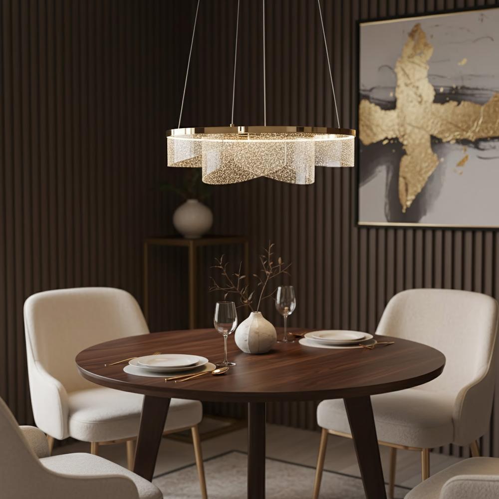 LED taklampa hängande G138-CP 50 cm Guld