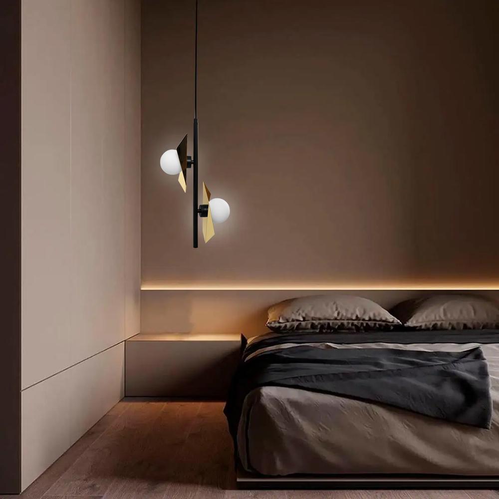 HÄNGENDE TAKLAMPA APP1410-CP SVART/GULD