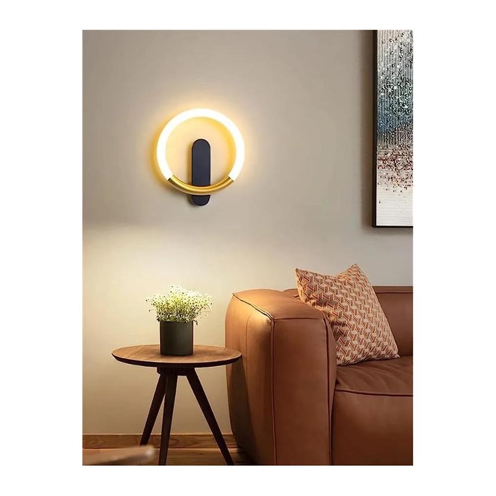 VÄGGLAMPA LED LHJ068-W Svart / Borstad Guld