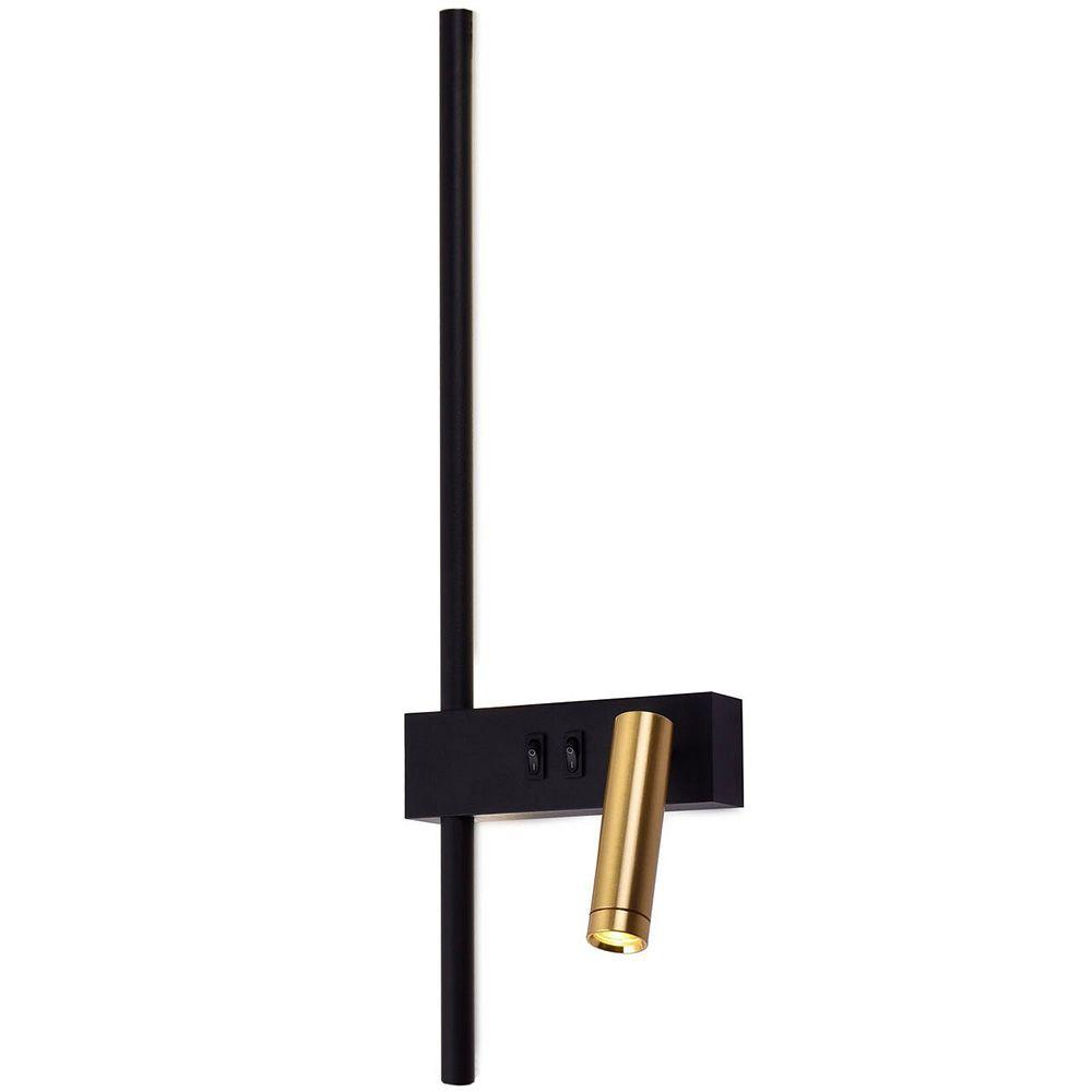 VÄGGLAMPA VÄGGLAMPA APP1439-W HÖGER BLACK GOLD