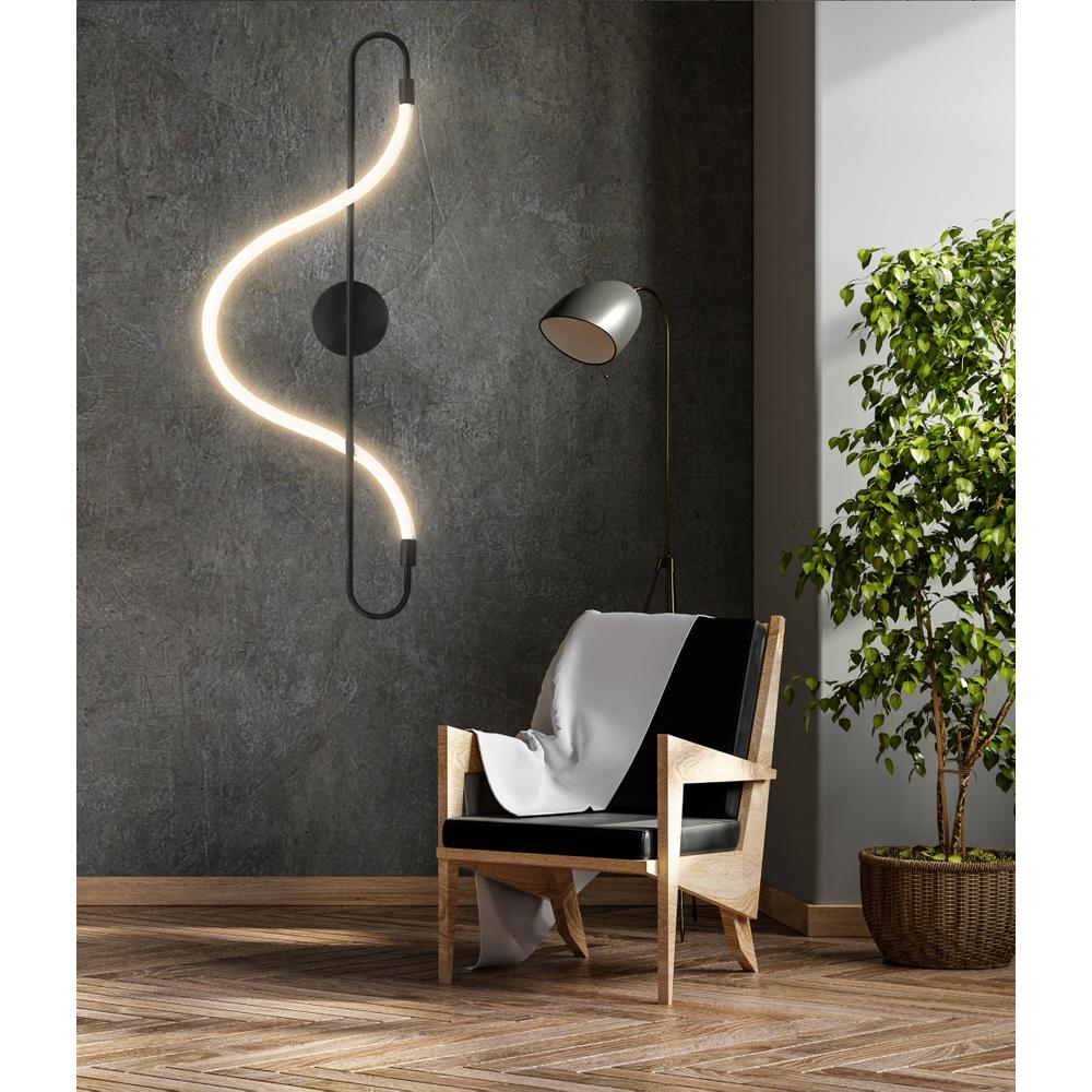 Vägglampa LED-väggspot APP857-W Long Svart