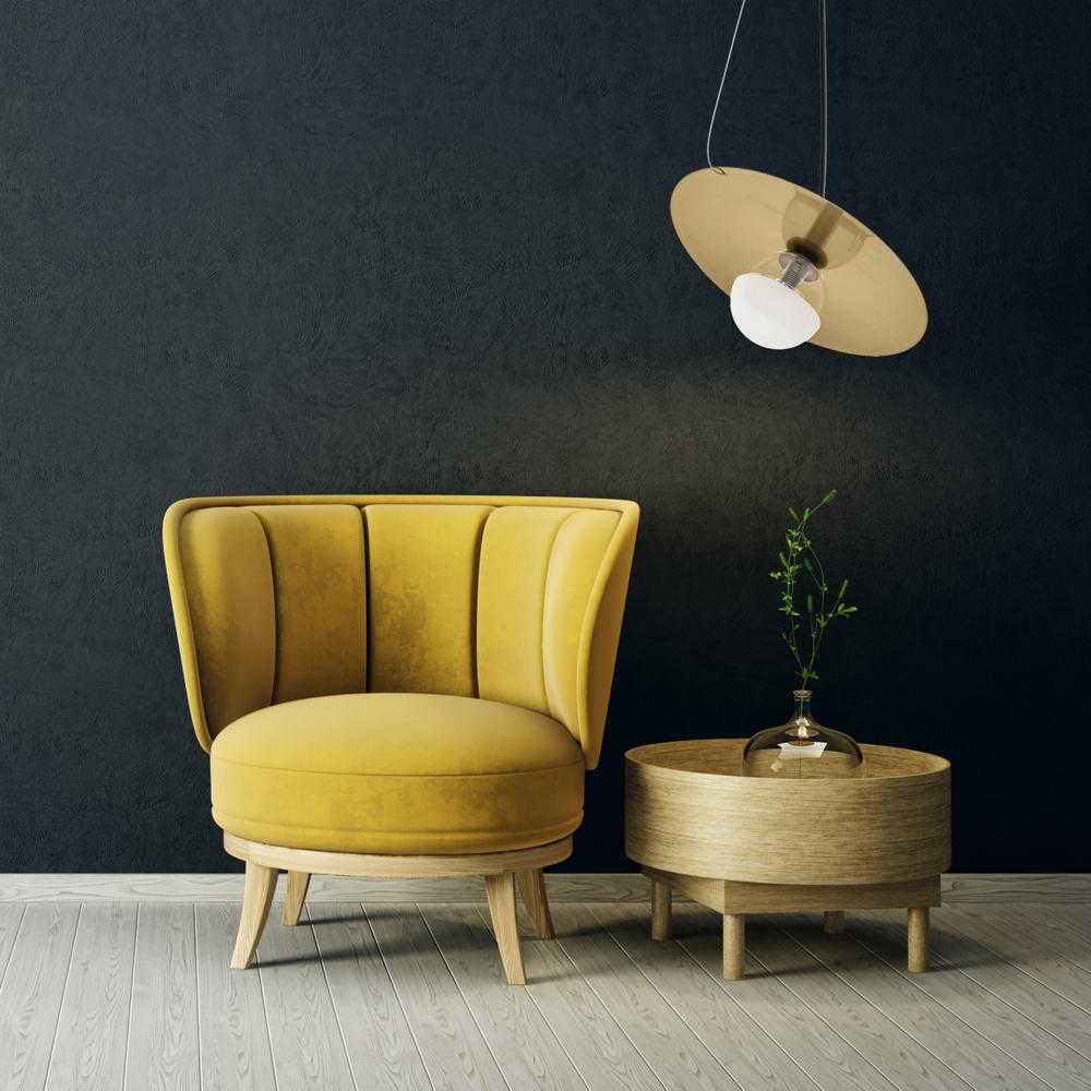 TAKLAMPA HÄNGANDE APP1417-CP svart/guld