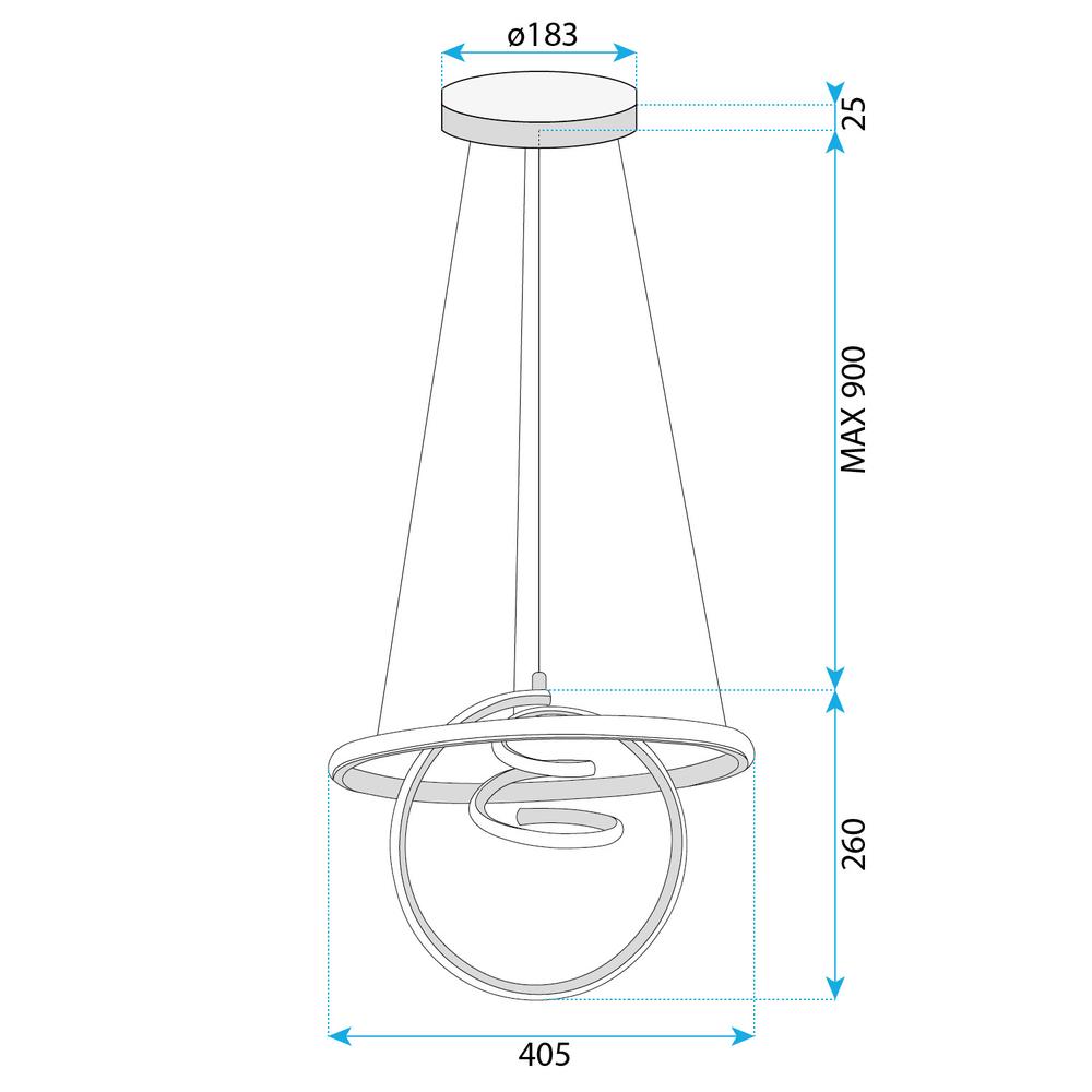 HÄNGLAMPA LED G066-CP Guld