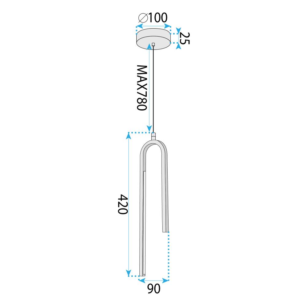LED-hänglampa APP1803-CP Borstad Guld