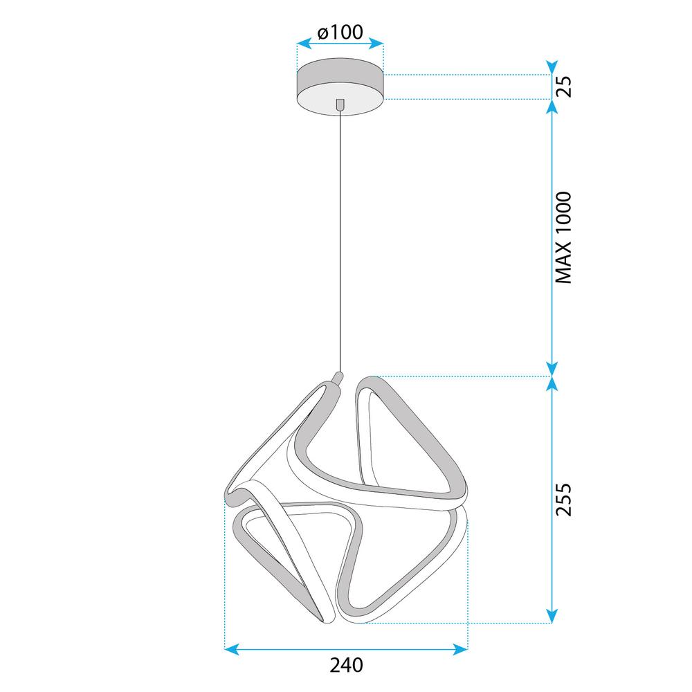 HÄNGANDE LED-LAMPA G067-CP GULD