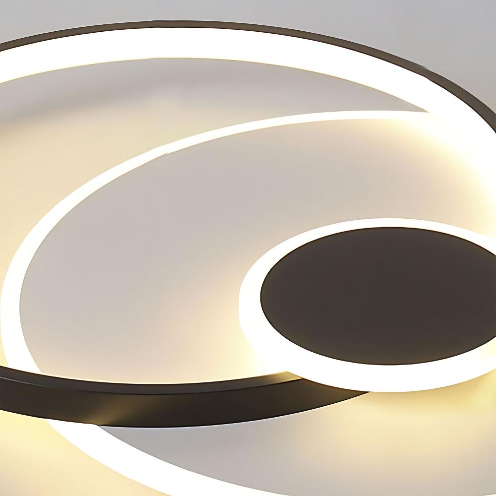 Taklampa APP1709-C LED-plafond Svart + fjärrkontroll