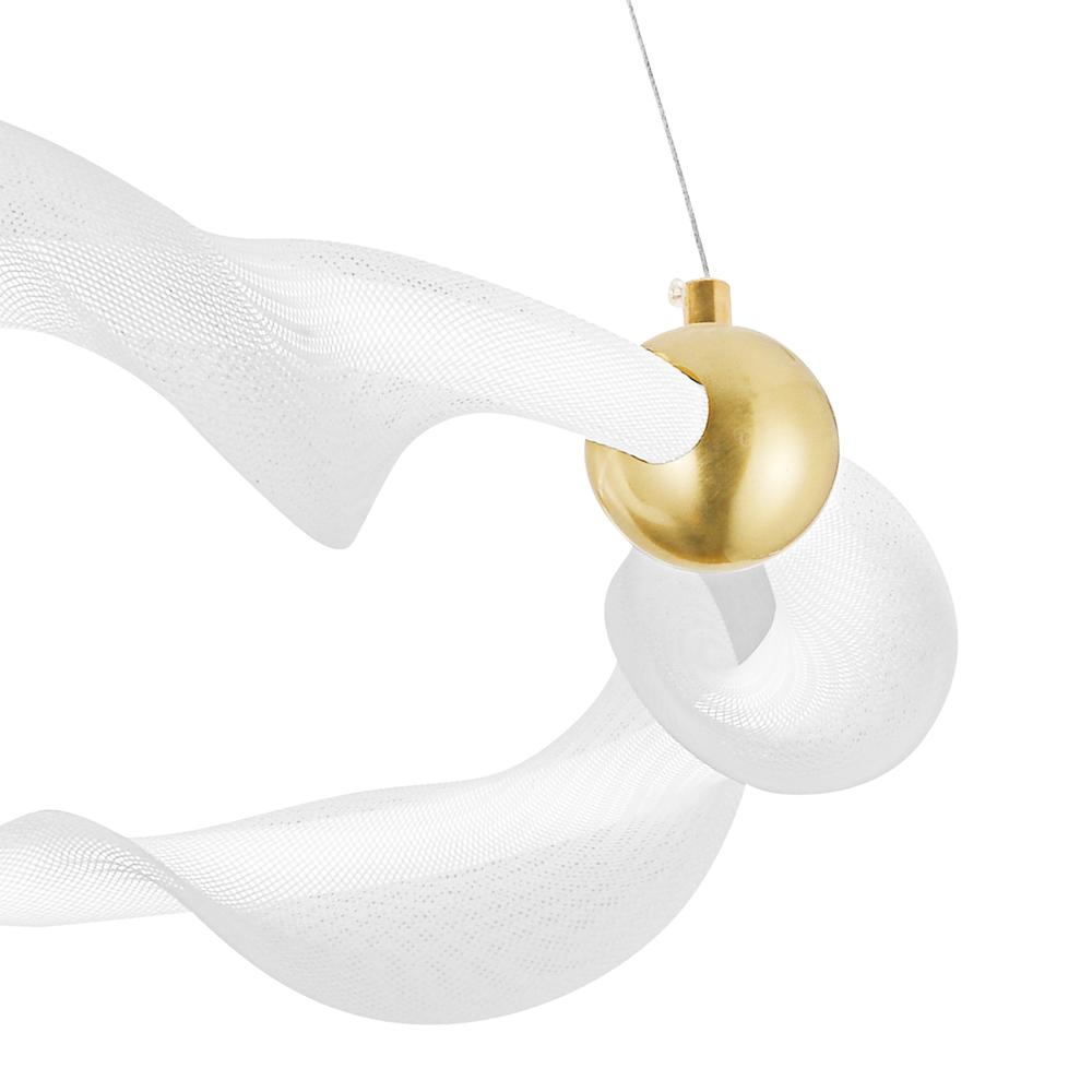 HÄNGANDE LED-LAMPA G010-CP VIT/GULD