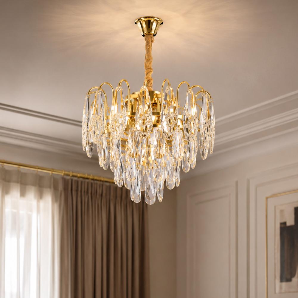 Kristall-pendellampa SWE078-CP 30cm GOLD
