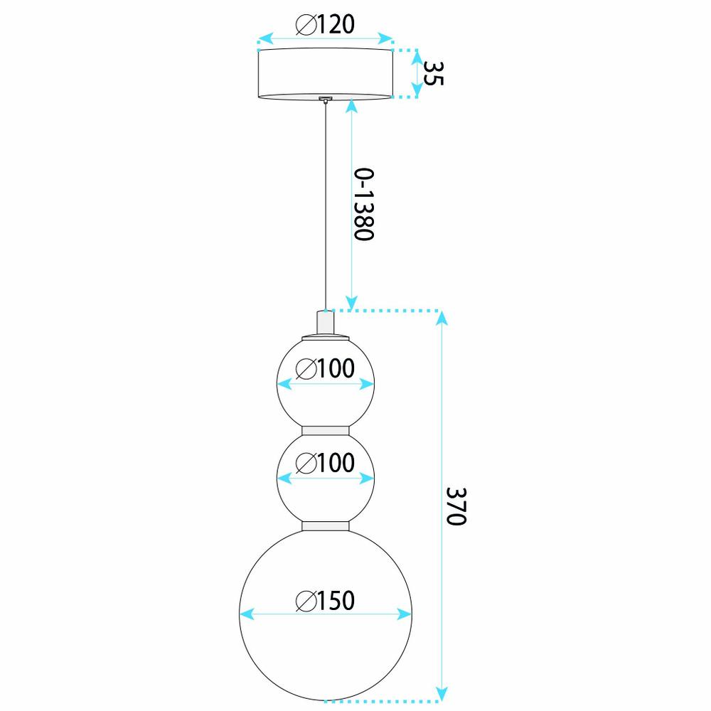 LED taklampa pendel LHJ113-3CP borstat guld