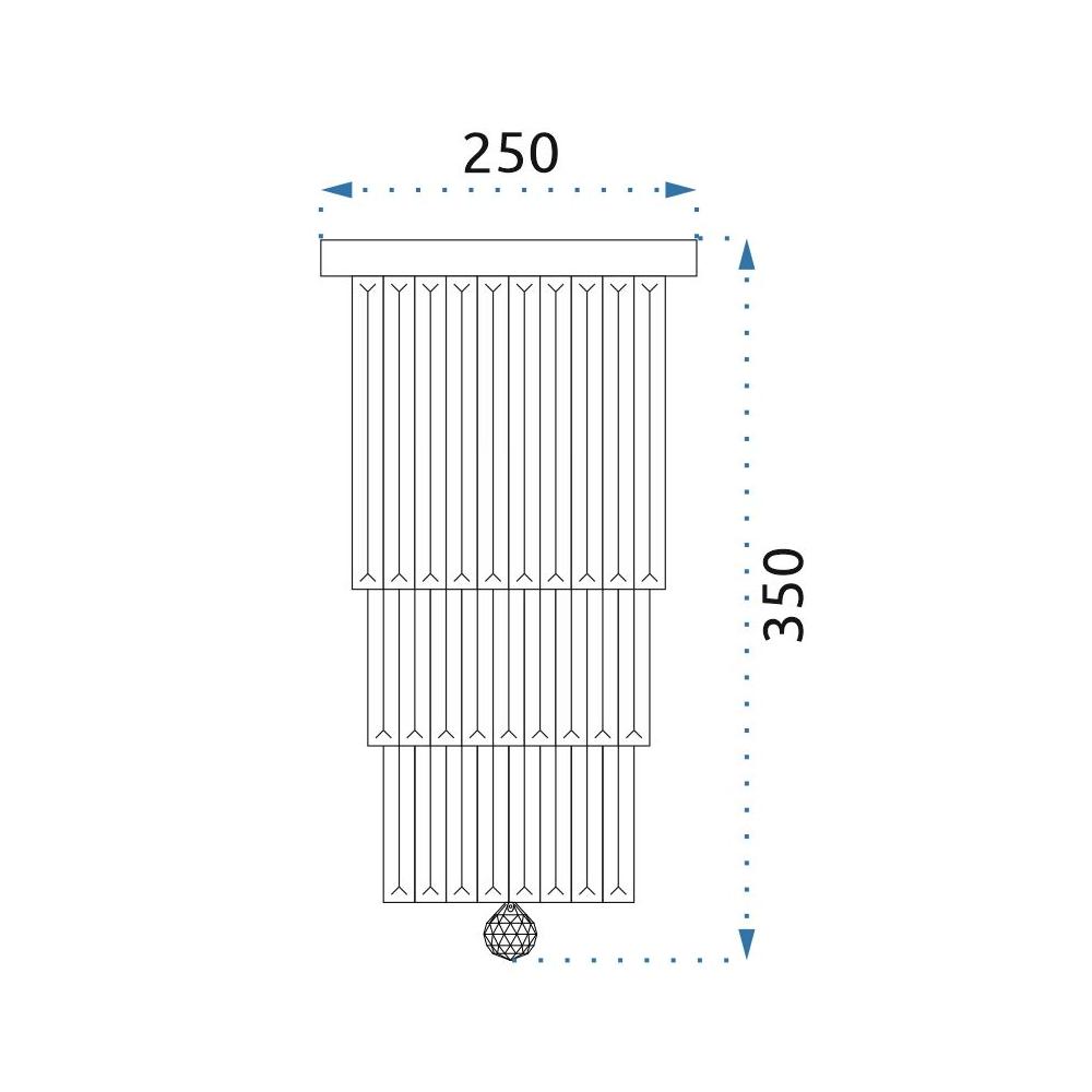 KRISTALLPLAFONDLAMPA APP787-3C