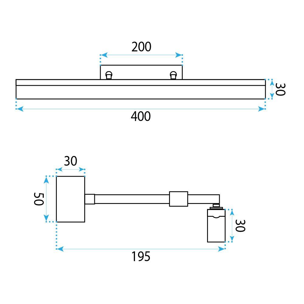 Badrum vägg LED-lampa APP1869-1W 40cm CHROME