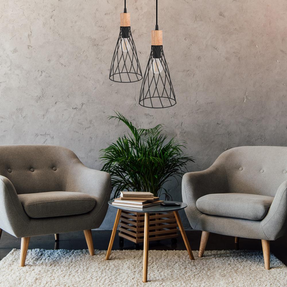 HÄNGANDE TAKLAMPA APP1268-1CP Svart