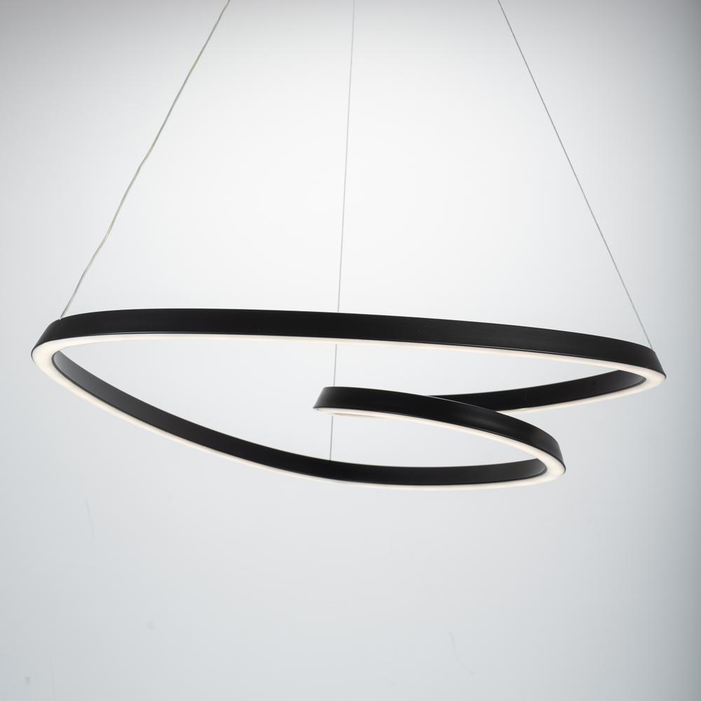 Taklampa Hängande Loop LED + Fjärrkontroll APP796-cp Svart
