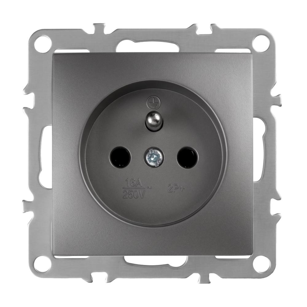 Single grounded socket OSTE JNH001-G Grey