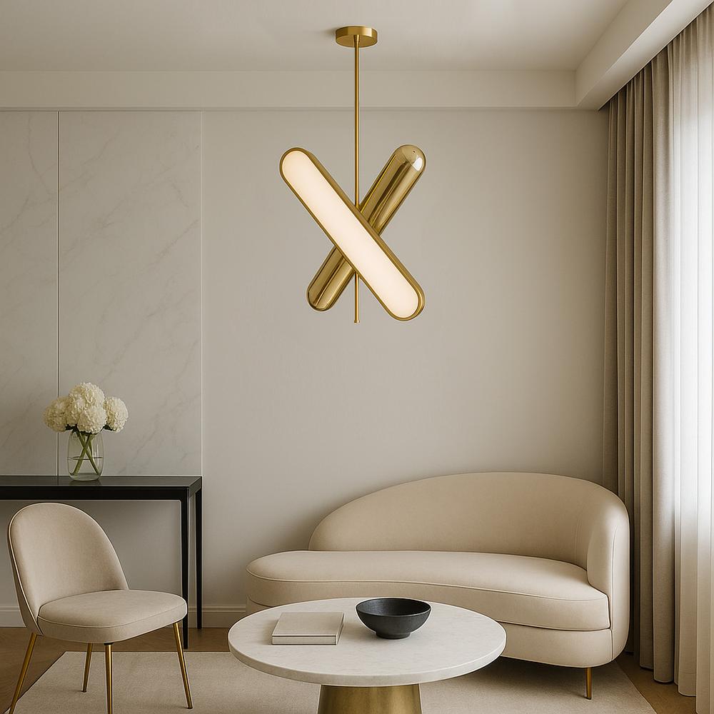 Taklampa LED APP832-CP Hängande Guld
