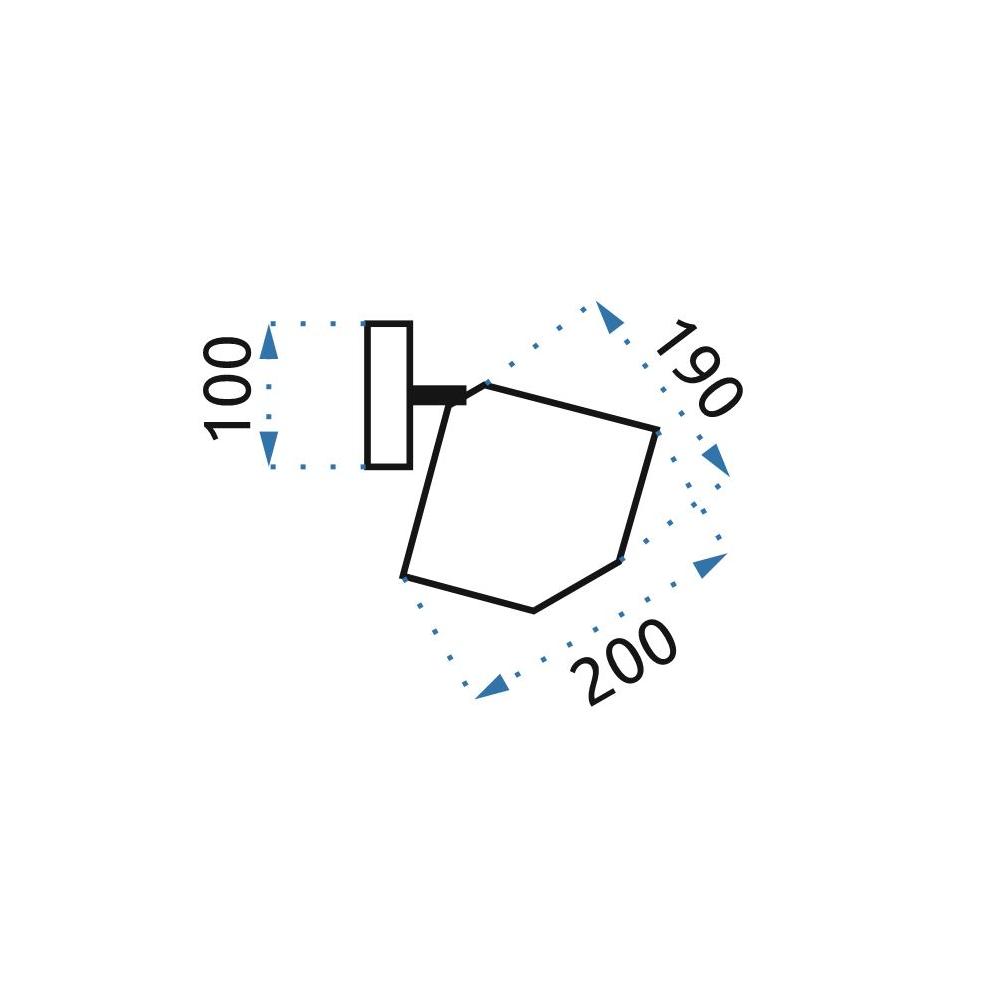 Vägglampa metall loft APP534-1W Roséguld
