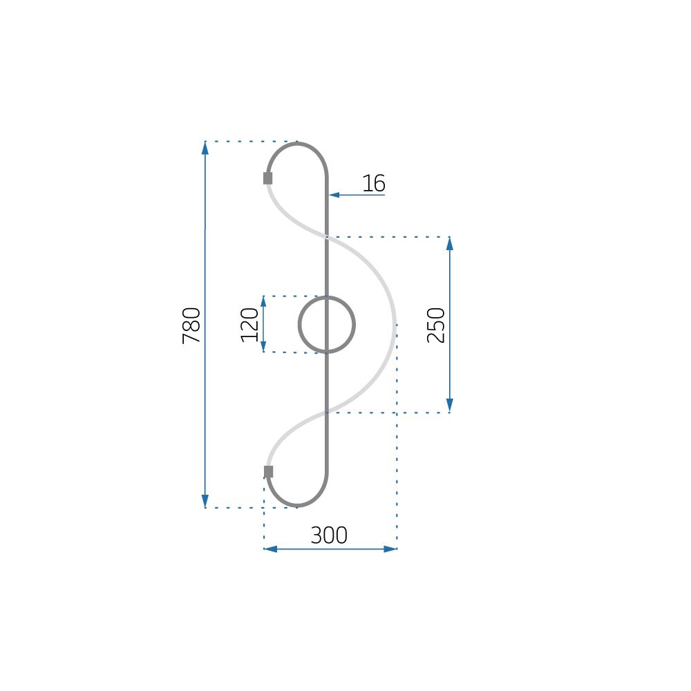 Vägglampa LED-väggspot APP857-W Long Svart