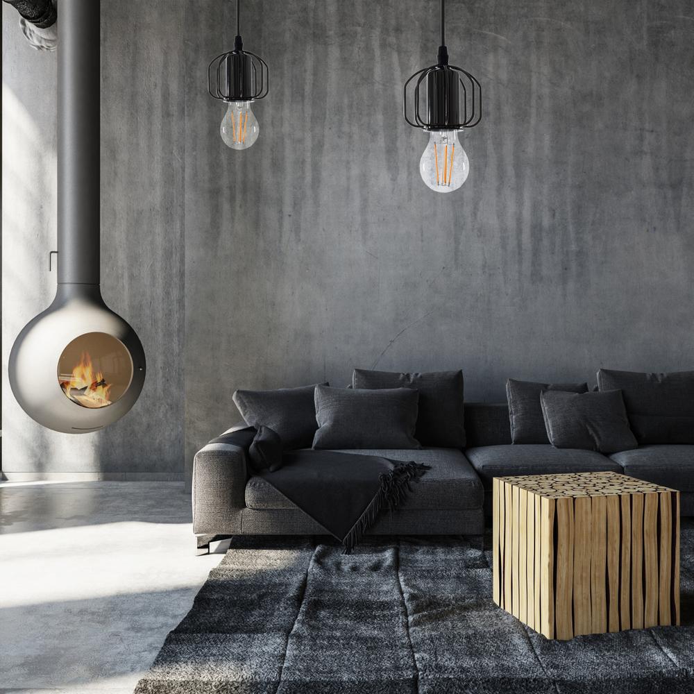Hängande taklampa i loftstil APP595-1CP Svart