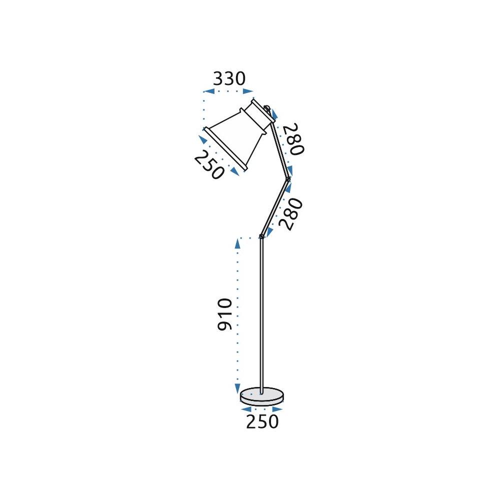 Golvstående lampa Asti B APP542-1F