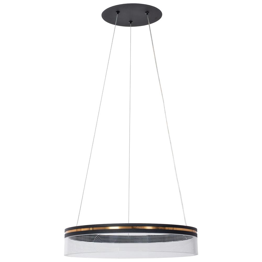 Hängande LED-lampa APP1191-CP 40 cm Svart
