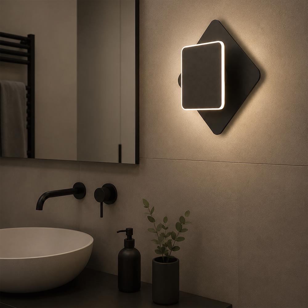 LED vägglampa LHJ123-W Svart