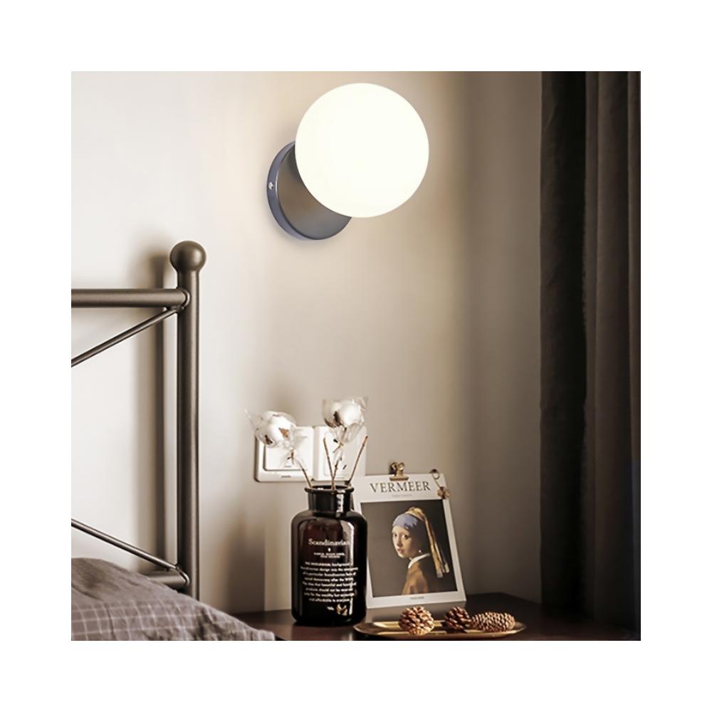 Vägglampa Vägglykta Glasglob APP949-1W Svart