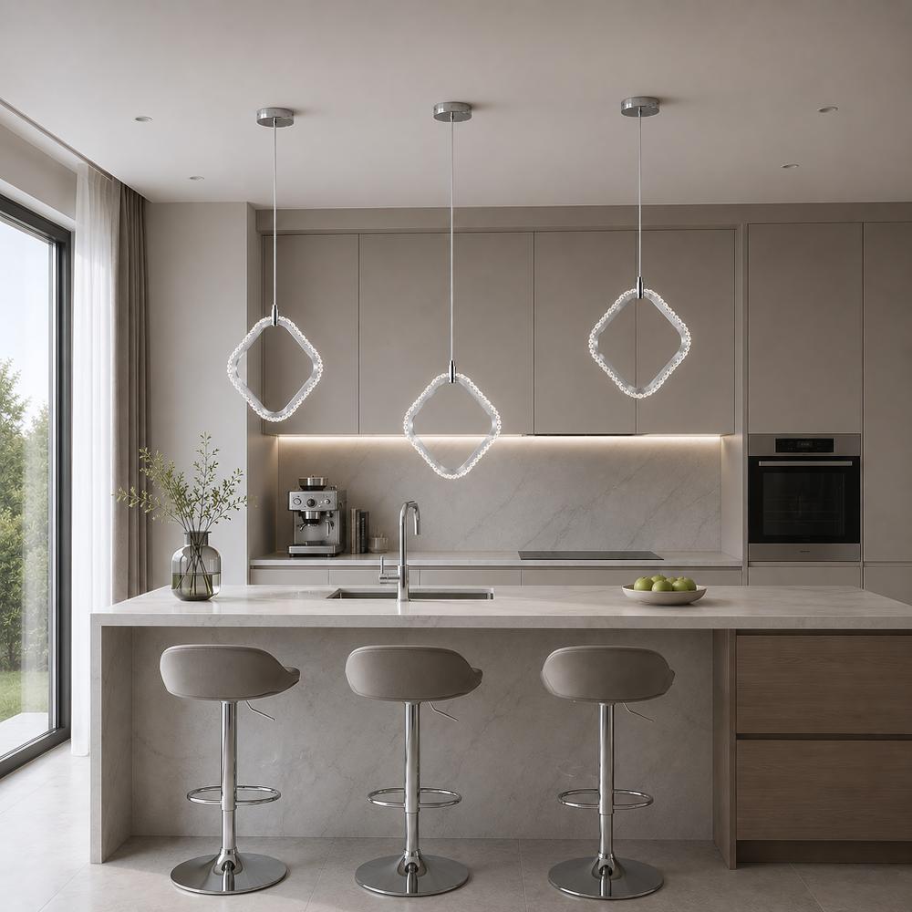 LED-pendellampa LHJ127-W Krom