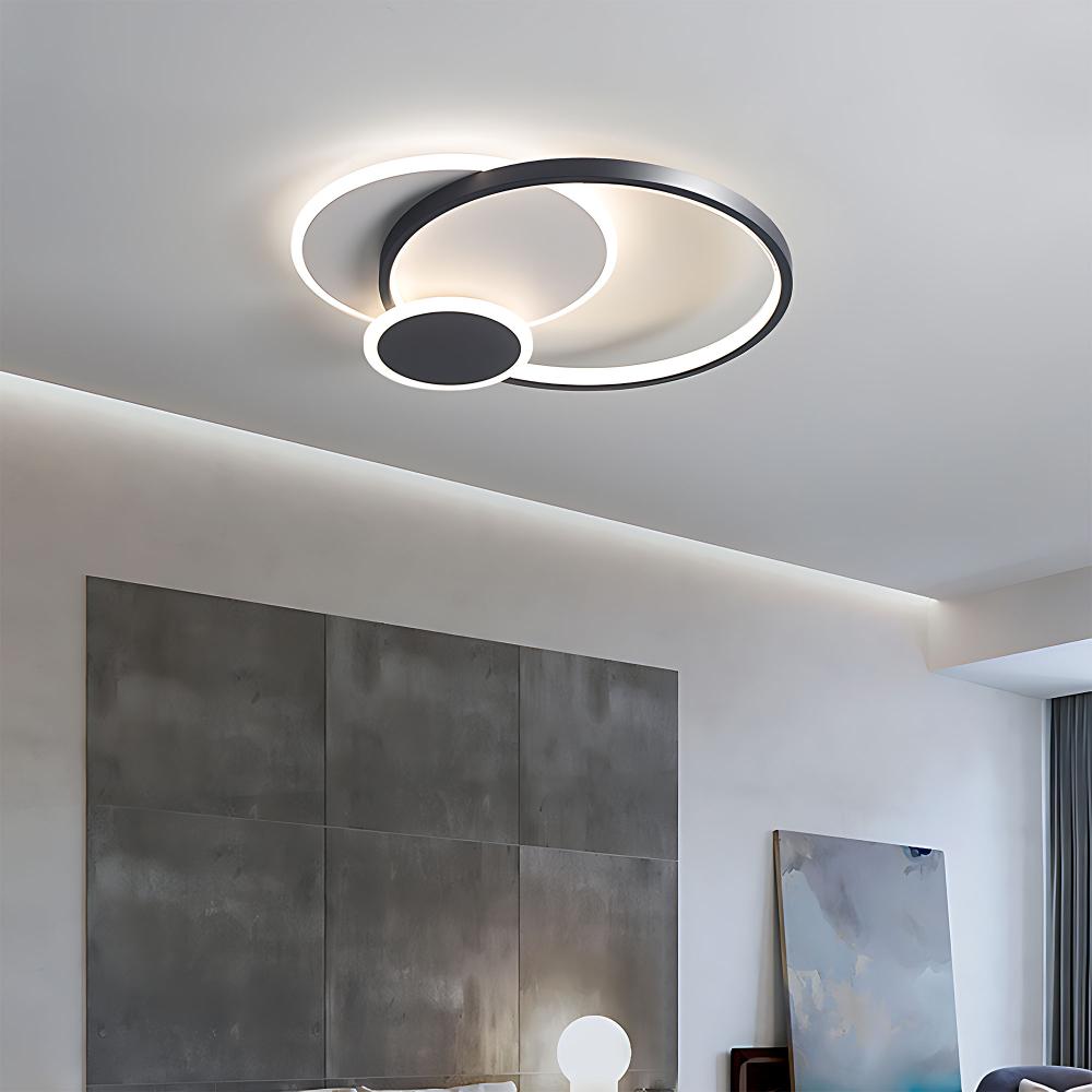 Taklampa APP1709-C LED-plafond Svart + fjärrkontroll