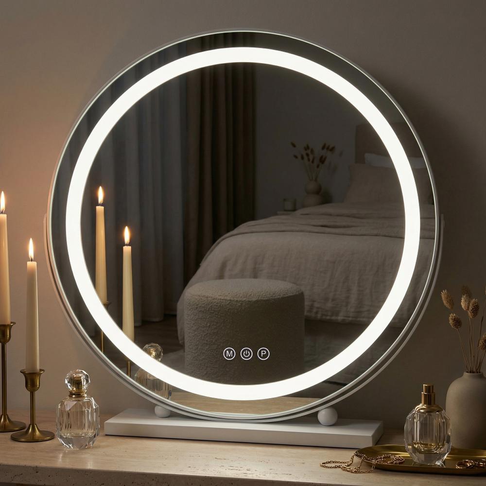 Spegel LED MAKE-UP Vit 50 cm