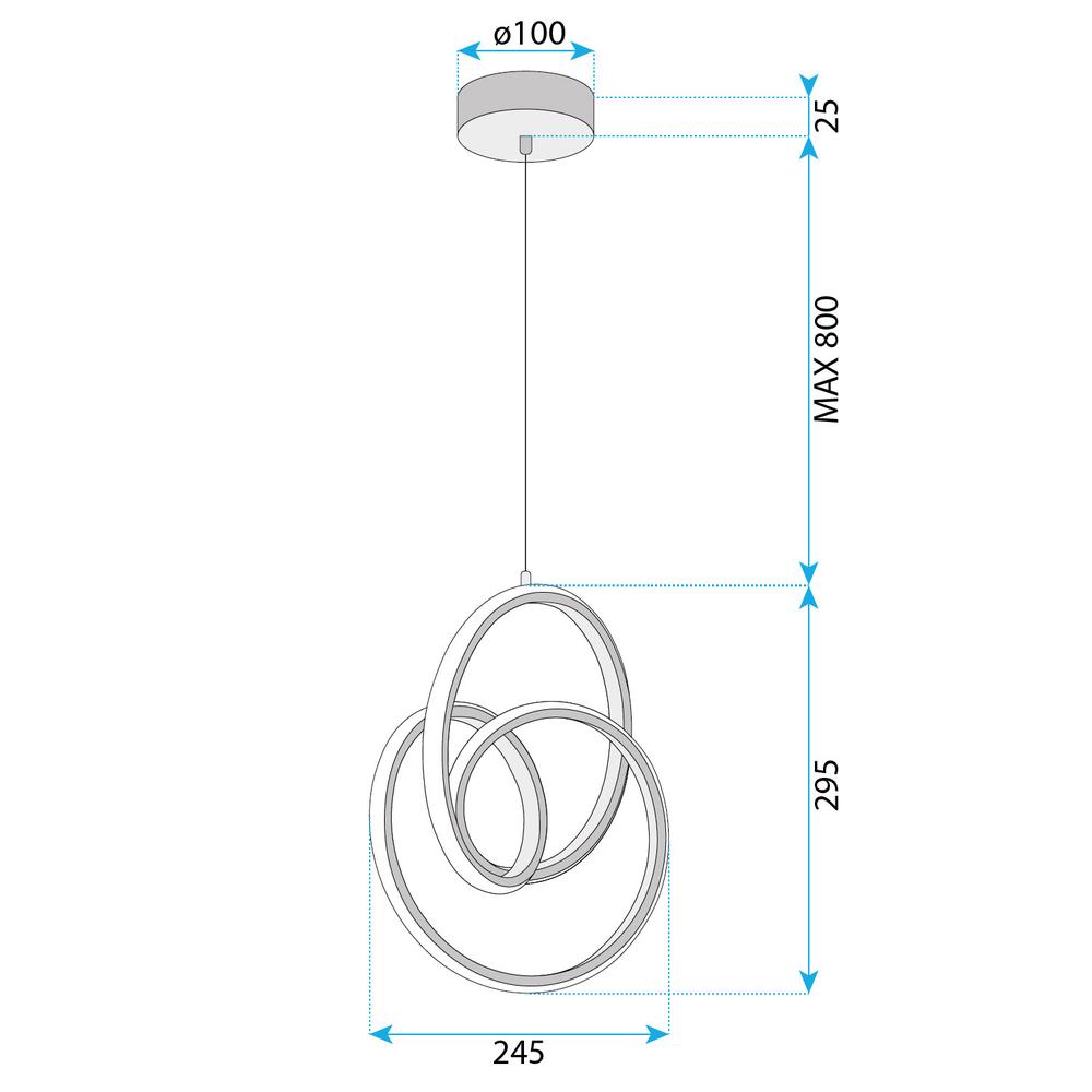HÄNGLAMPA LED G076-1CP Guld