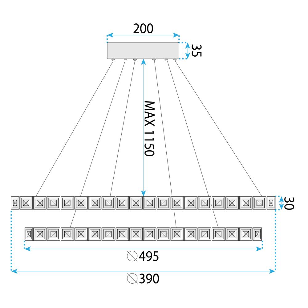 HÄNGLAMPA LED MS012-CP Roséguld