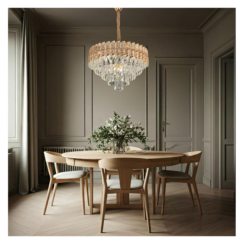 Hänglampa med Kristaller G054-CP 50 cm Guld