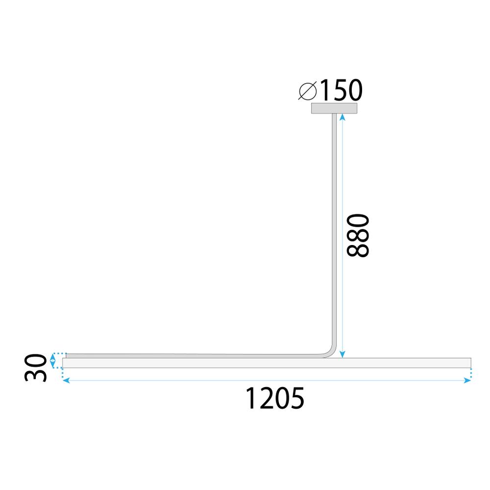HÄNGANDE TAKLAMPA LED APP1659-CP Svart 120 cm