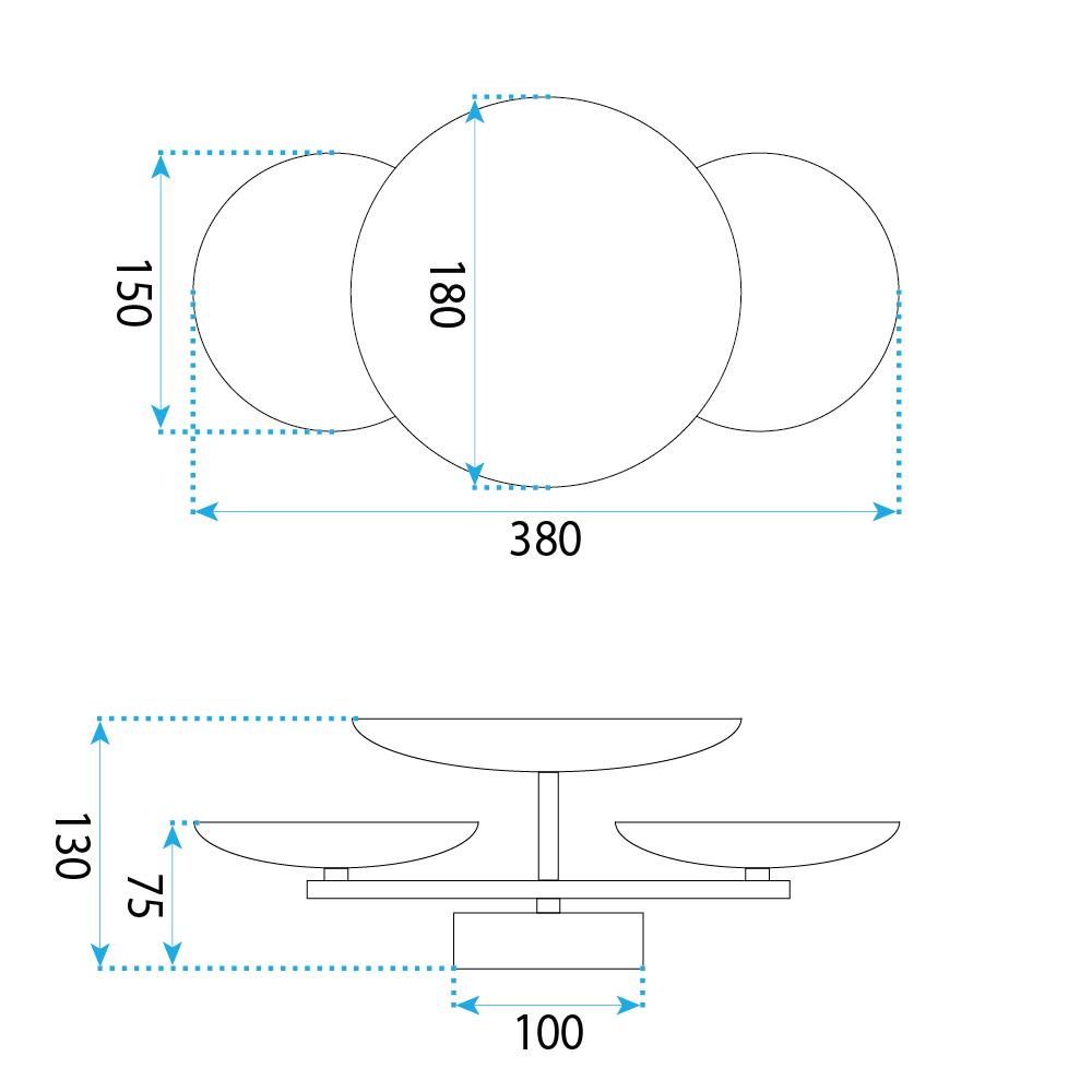 VÄGG LED-LAMPA SWE072-W GOLD