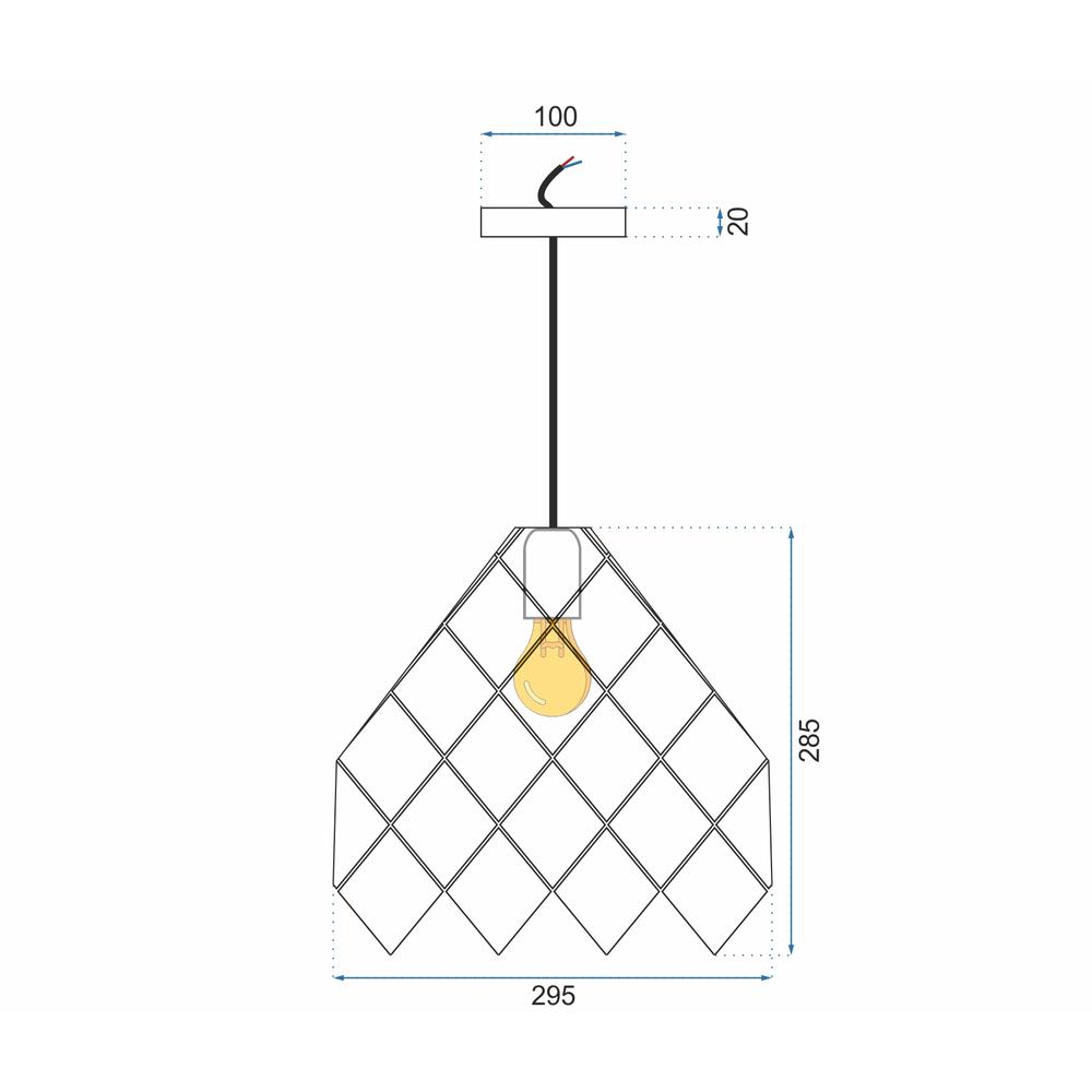 Hängande Taklampa i Metall APP339-1CP Grön