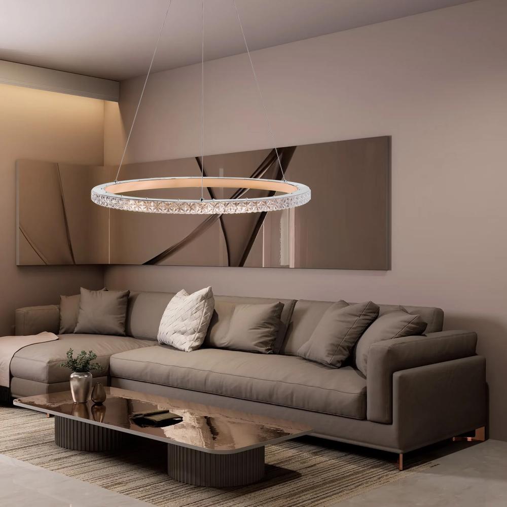 HÄNGLAMPA LED MS009-CP Ljust Roséguld 59 cm