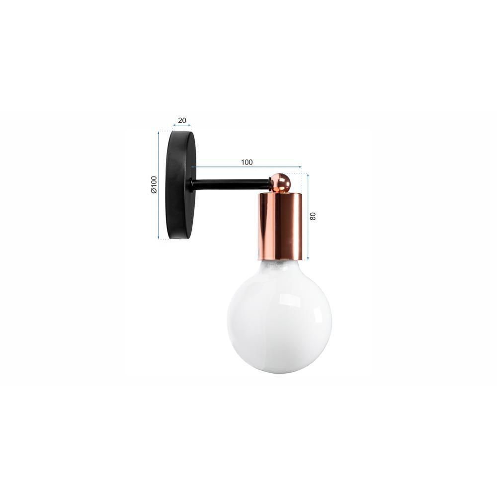 Vägglampa Metall 392205 Roséguld
