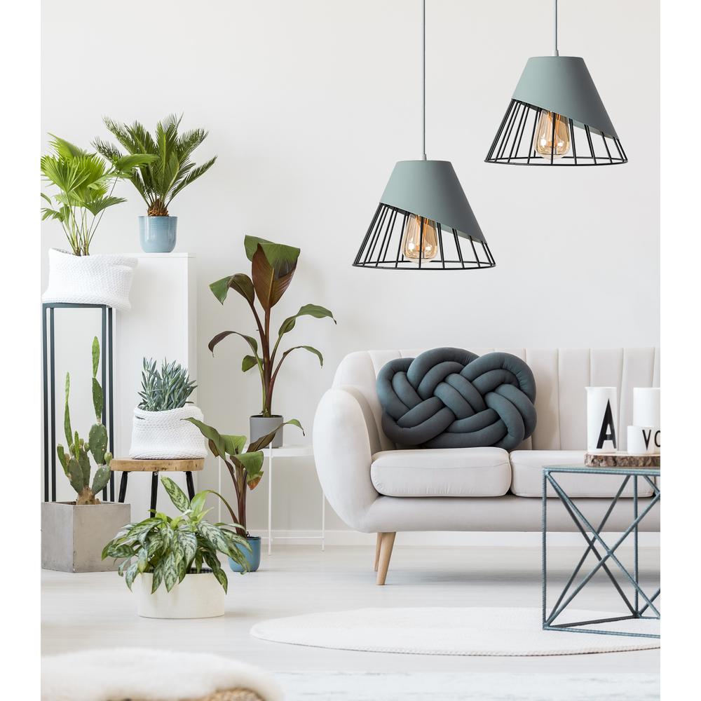TAKLAMPA HÄNGENDE METALLSKÄRM APP227-1CP SVART
