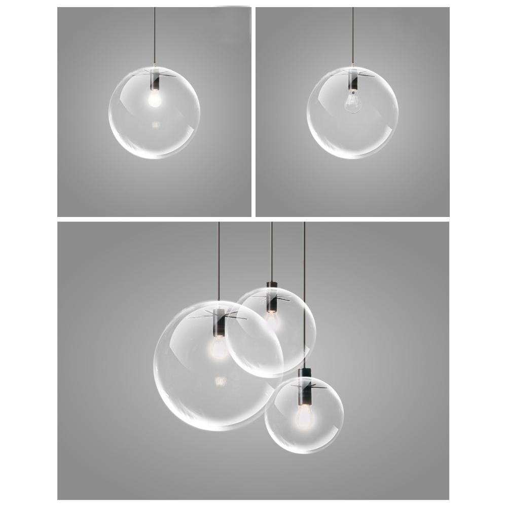 Glaspendellampa i tak med takplafond Lassi 30 cm APP308-1CP Svart