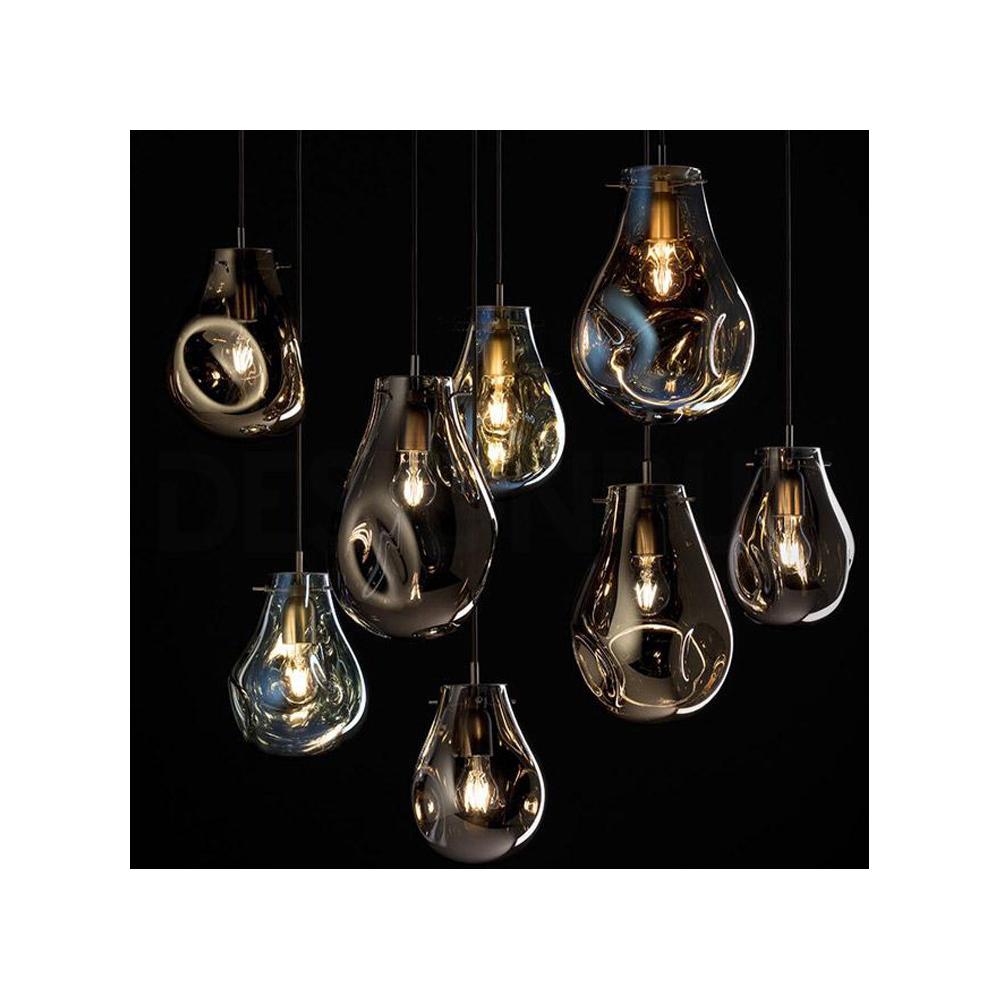 Taklampa Hängande Glas APP327-1CP BLÅ