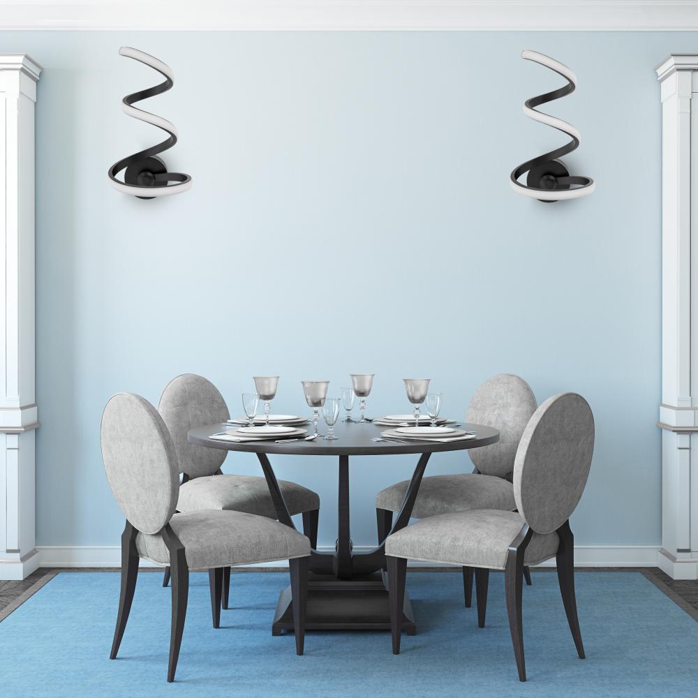 VÄGGLAMPA KINKIET LED SPRING UP APP829-W Svart MATT