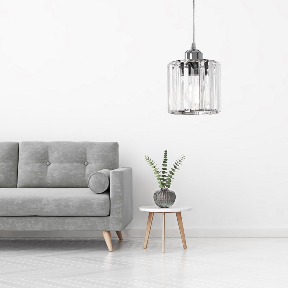 Taklampa Kristall APP508-1CP Silver