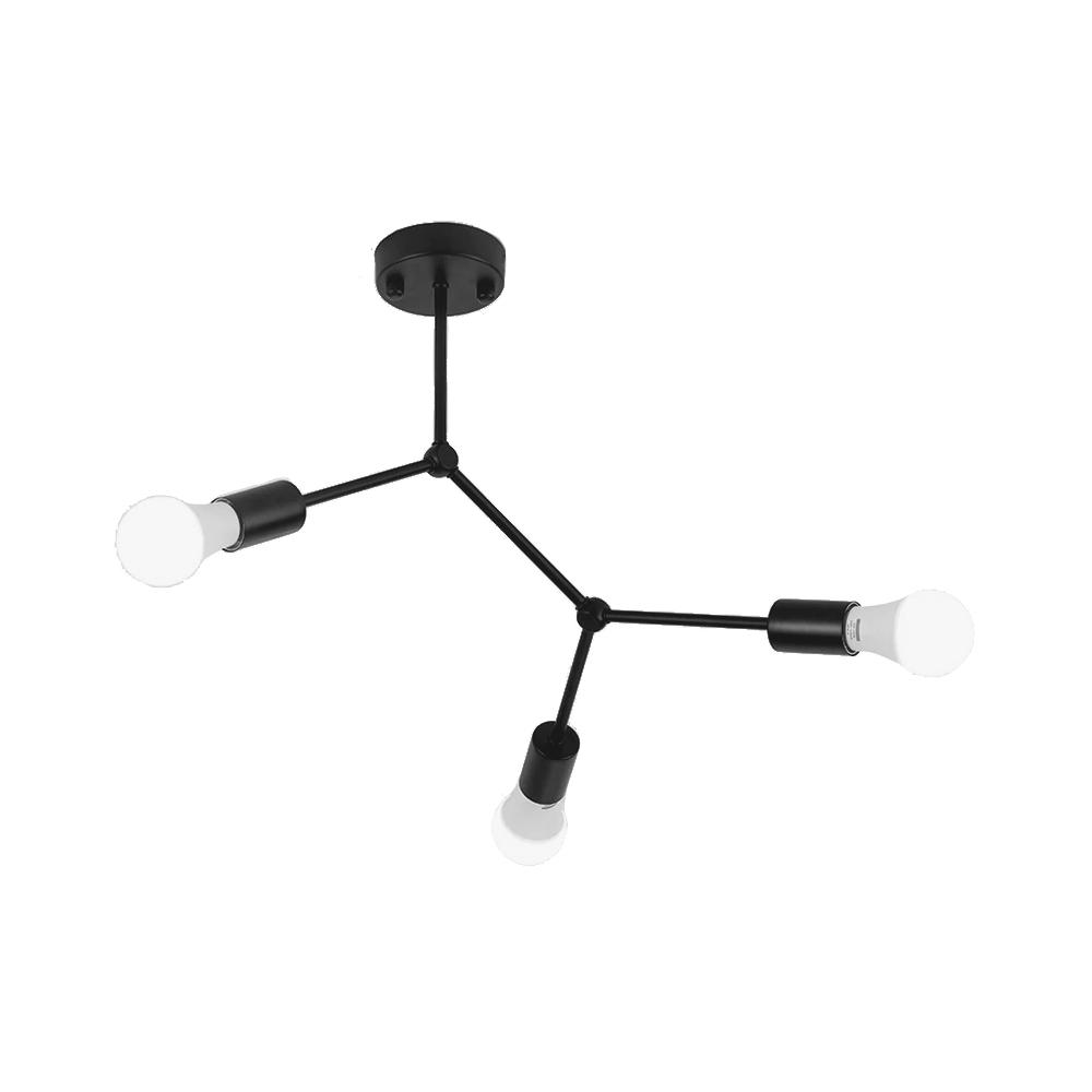 KLASISK TAKLAMPA METALL LOFT APP736-3C Svart