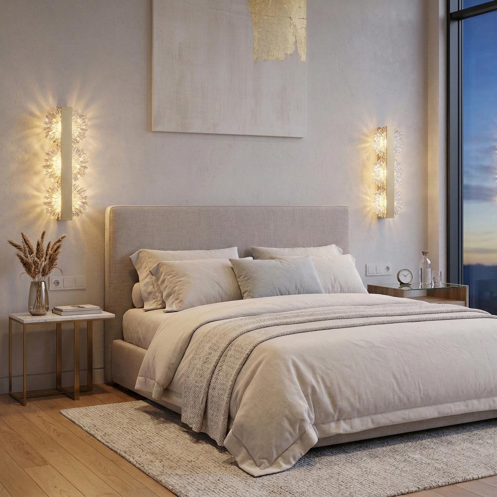 VÄGGLAMPA LED G149-3W GULD BORSTAD GULD