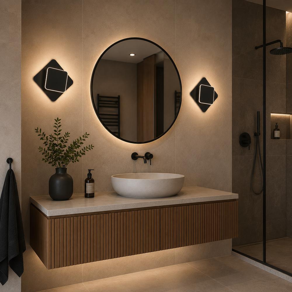 LED vägglampa LHJ123-W Svart