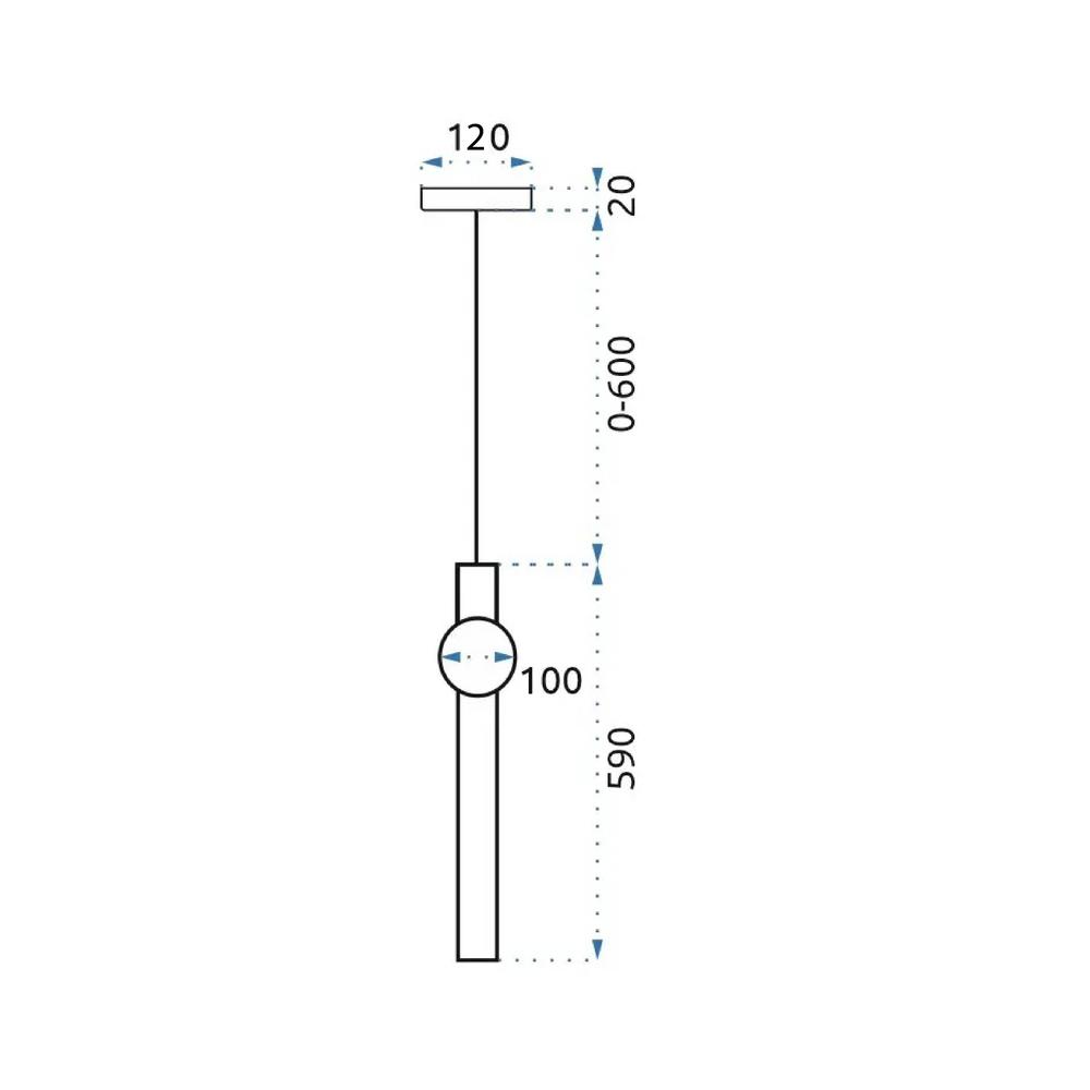 Lång Hängande LED Taklampa APP476-CP Vit