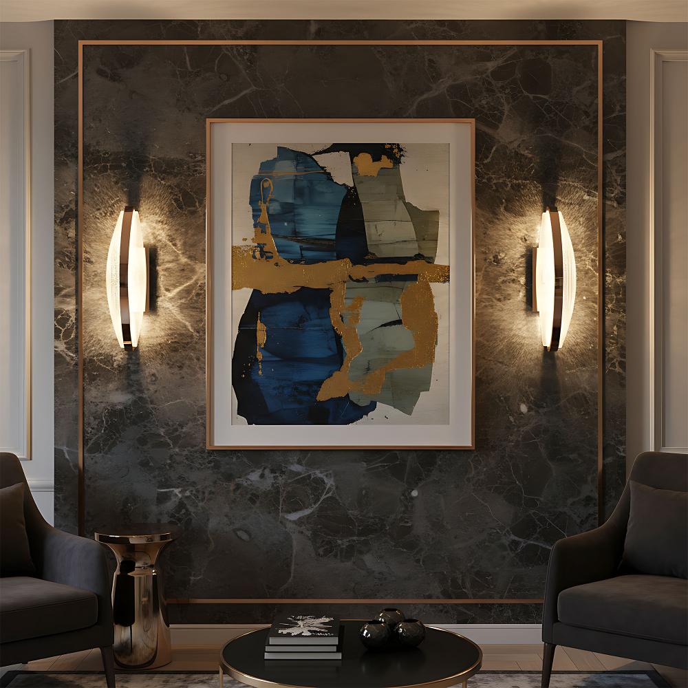 LED-vägglampa G125-W Roséguld