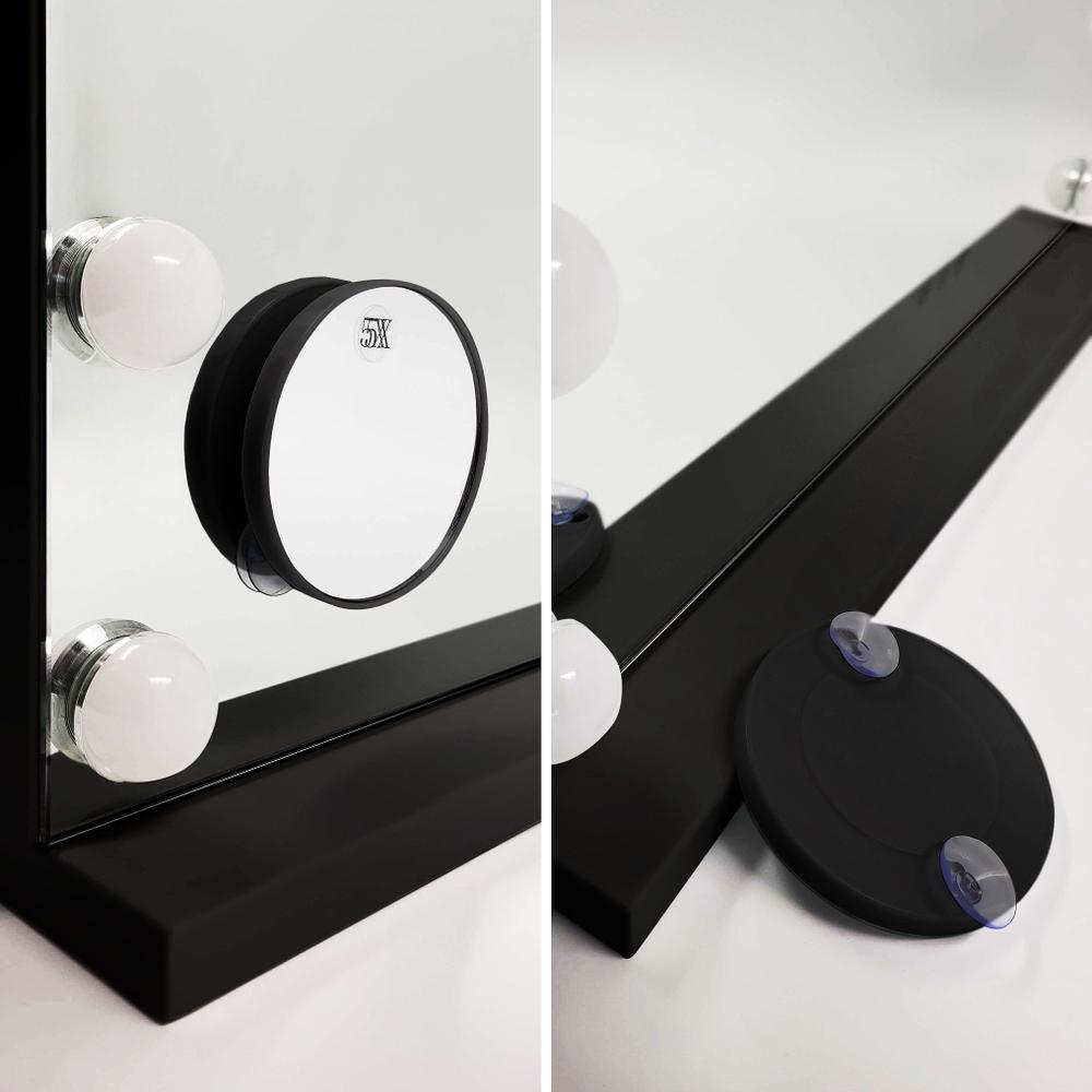 Spegel LED Hollywood Svart 80x60