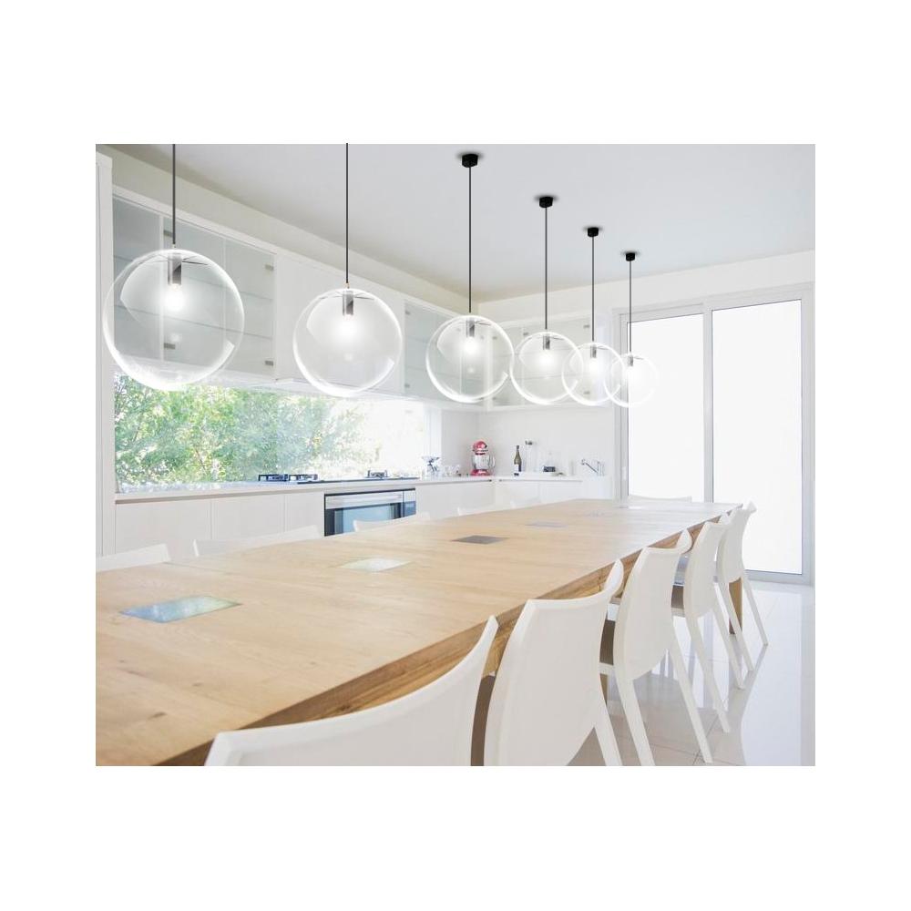 Glaspendellampa i tak med takplafond Lassi 30 cm APP308-1CP Svart