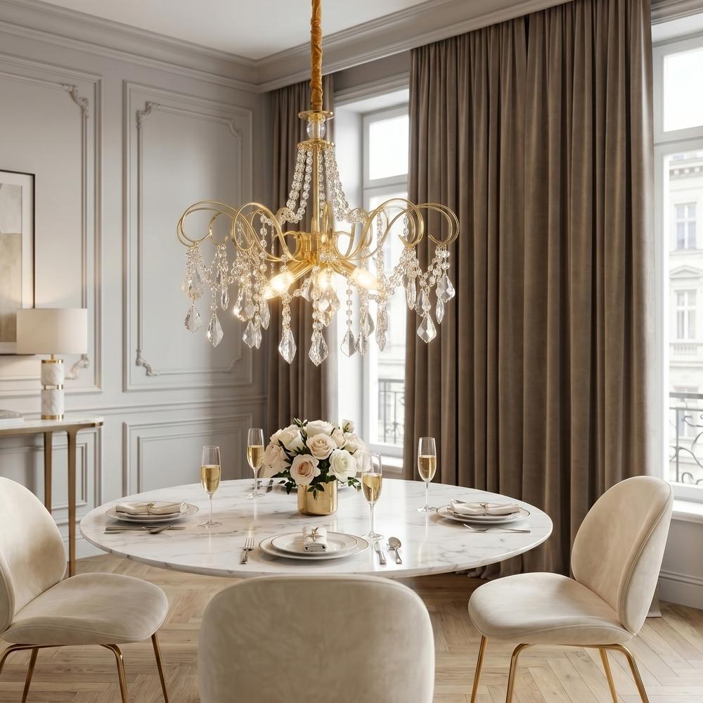 Kristall-pendellampa SWE081-CP 60cm GOLD